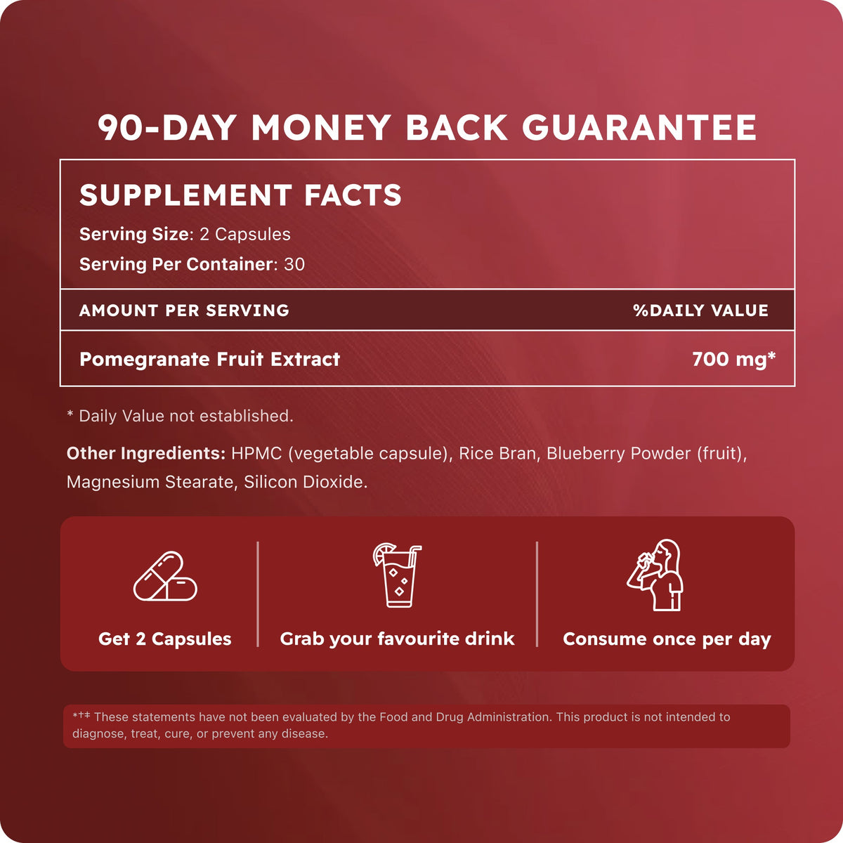 Organic Pomegranate Extract Capsules